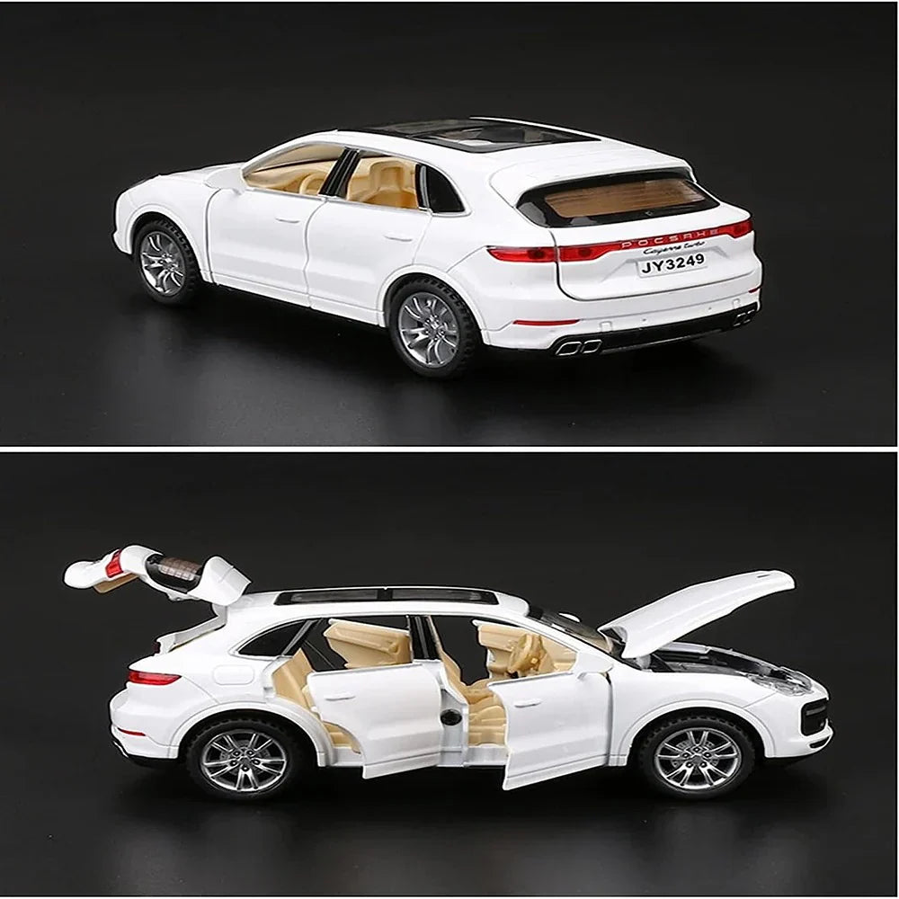 Porsche 911 Cayenne Turbo Diecast Car with Openable Doors | 1:24 Scale Model