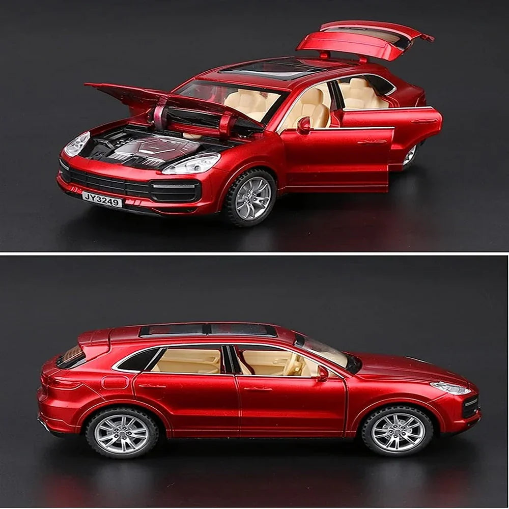 Porsche 911 Cayenne Turbo Diecast Car with Openable Doors | 1:24 Scale Model