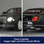 Bentley Mulsanne 1:18 diecast Scale Model Car - Big Size