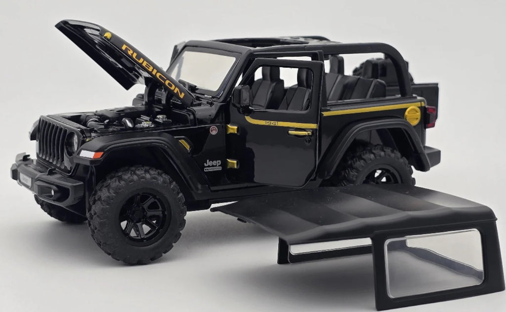 Jeep Wrangler Rubicon 3 Door 1:32 Removable Top diecast scale model car collectible
