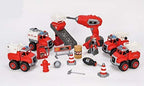 Fire Trucks Toy Playset, DIY Assembly Fire Engine , Rescue Ladder Vehicles