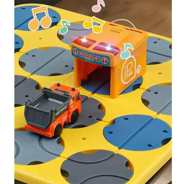 CONSTRUCTION VEHICLE DIY TRACK MAZE RACE CAR TRACK BUILDING BLOCK EDUCATIONAL TOY SET TILES DIY PLAY SET 2 LIGHT UP CAR STEM LEARNING CONSTRUCTION