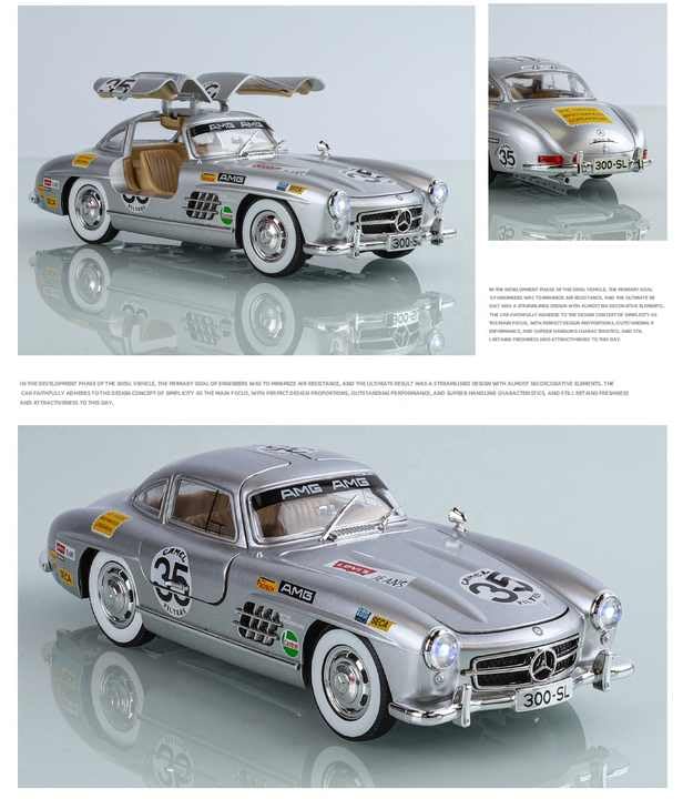 Mercedes-Benz AMG 300SL 1:18 diecast scale model car - Big Size