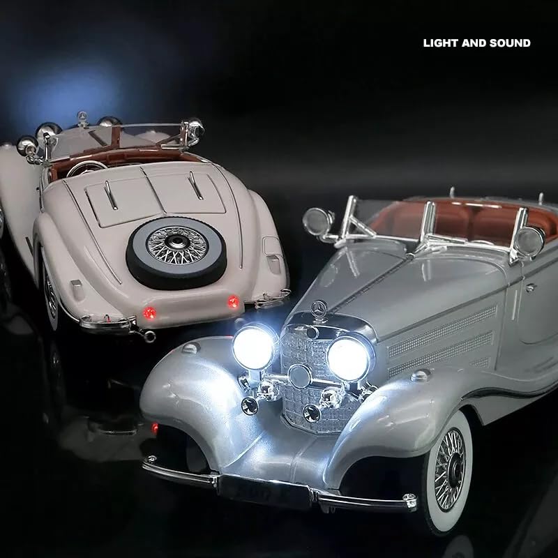 1936 Mercedes-Benz 500K 1:18 roadster  diecast scale model car - Big Size