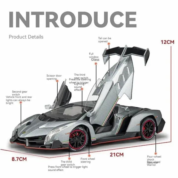 Lamborghini Veneno 1:24 Diecast Scale Model Car