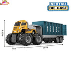Diecast Alloy Logistic Toys With Friction Powered Miniature