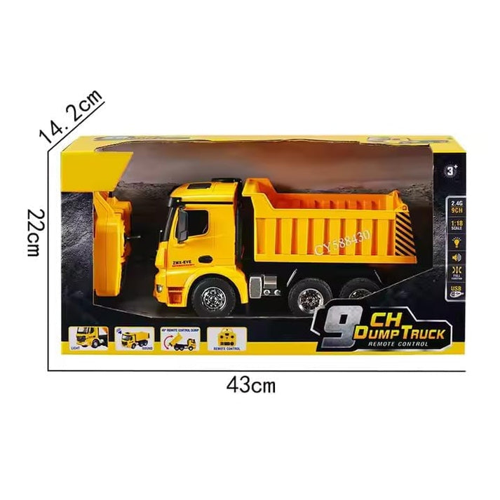 TOYS 1:24 Scale Diecast Remote Control Dump Truck