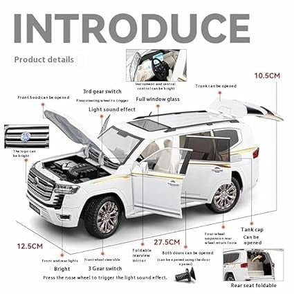 Toyota Land Cruiser LC300 1:24 Diecast Scale Model Car