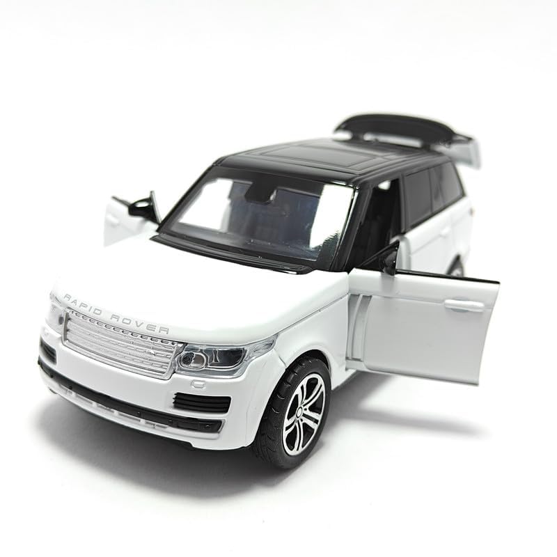 Range Rover SUV Diecast Car - Pull Back, Openable Doors & Lights - 1:24