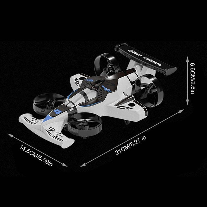 2-in-1 RC Drone And Stunt Car Designed For Land And Air Operation.