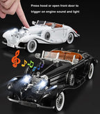 Vintage 1936 Mercedes Benz 500K 1:18 Roadster diecast scale model car collectible