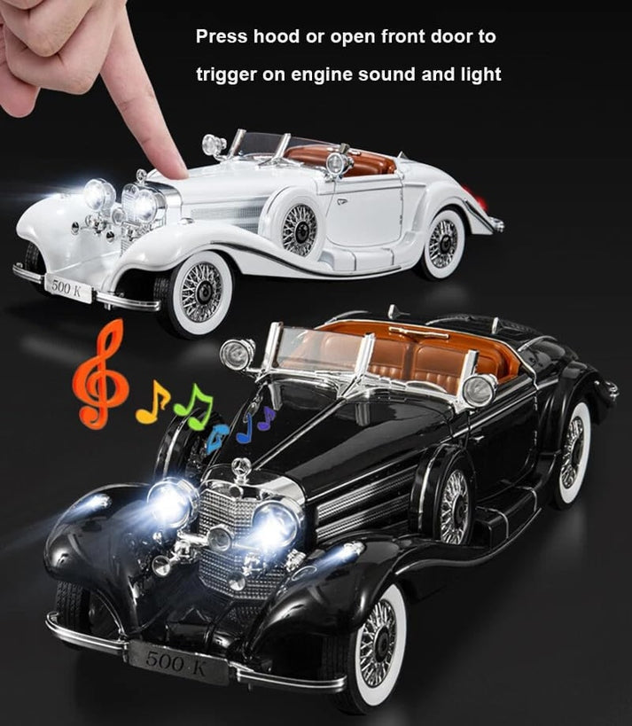 Vintage 1936 Mercedes Benz 500K 1:18 Roadster diecast scale model car collectible