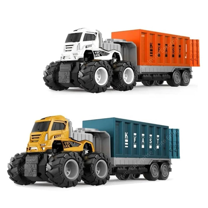 Diecast Alloy Logistic Toys With Friction Powered Miniature
