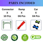 RACER RAMP RACING TOY WITH 4 CARS, 6 RAMPS AND RACER TRACK FOR 1, 2, 3 TODDLERS, AND ABOVE AGE BOYS & GIRLS – EDUCATIONAL AND RELAXING TOYS VEHICLE FOR KIDS TOYS【ISI APPROVED】