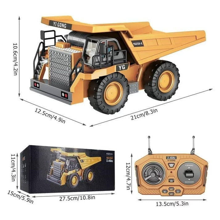 TOYS 1:24 Scale Diecast Remote Control Construction Dump Truck