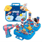 Creative Screw Puzzle Space Suitcase Toy Set