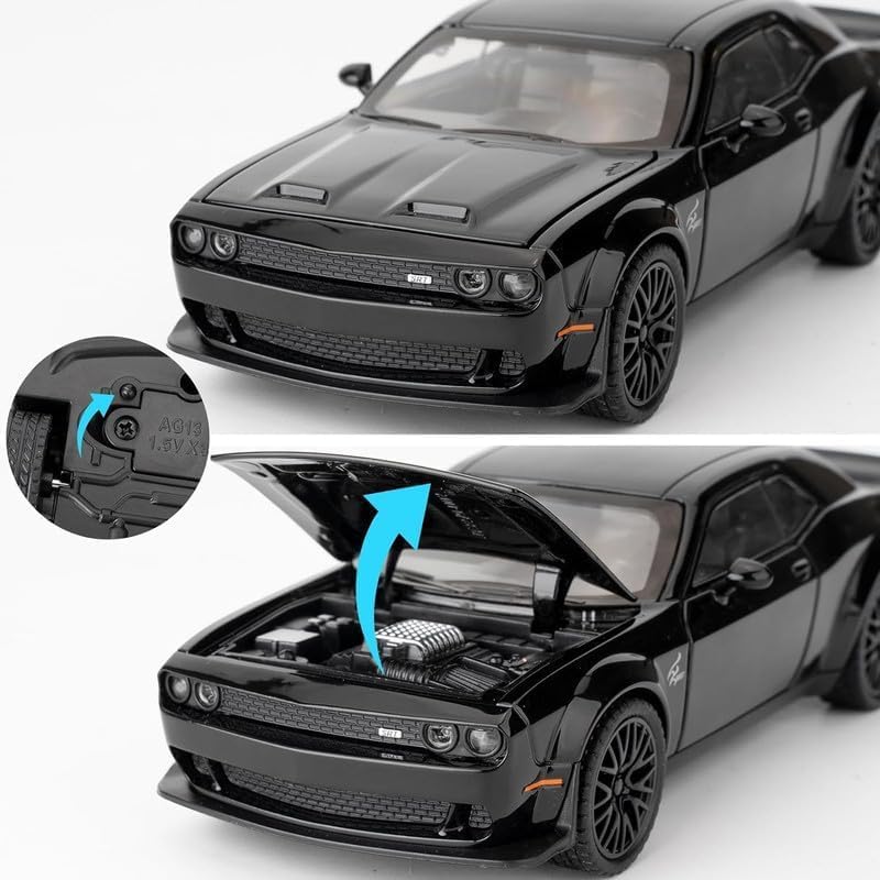 Dodge Challenger SRT Demon V8 1:18 diecast scale model car - Big Size