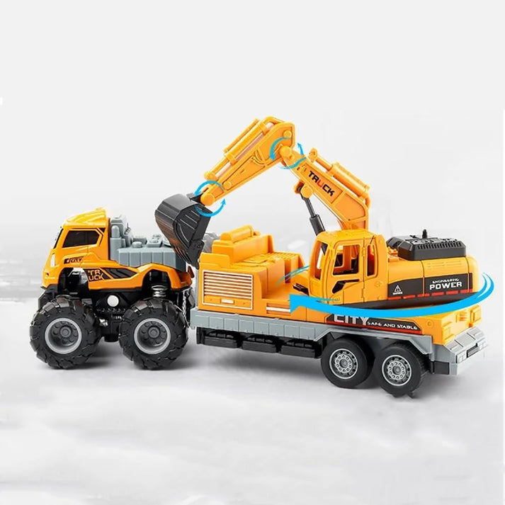 Excavator Toy Metal Head Bulldozer Long Crane