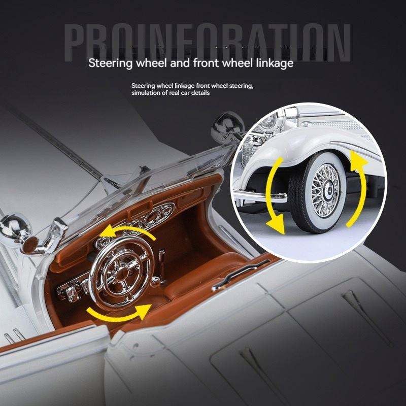 1936 Mercedes-Benz 500K 1:18 roadster  diecast scale model car - Big Size