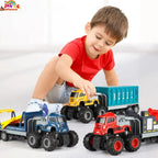 Diecast Alloy Logistic Toys With Friction Powered Miniature