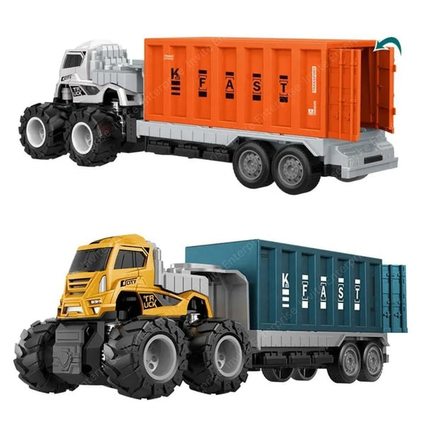 Diecast Alloy Logistic Toys With Friction Powered Miniature