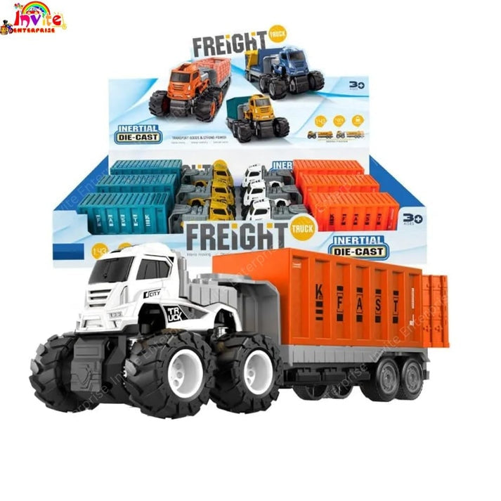Diecast Alloy Logistic Toys With Friction Powered Miniature