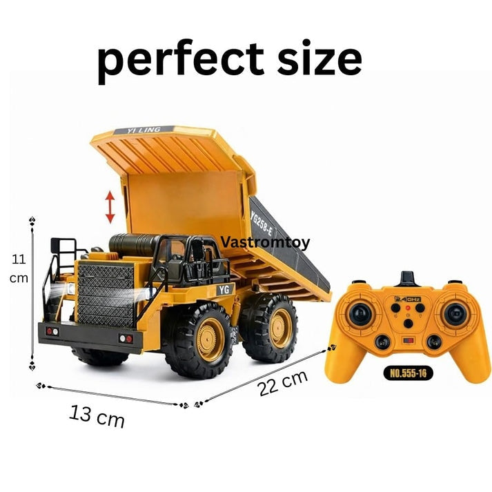 TOYS 1:24 Scale Diecast Remote Control Construction Dump Truck