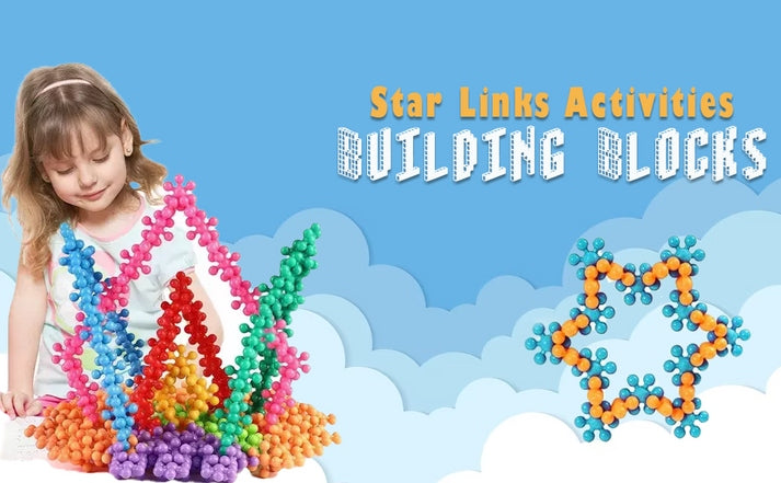 Star Links Activities Educational Building Blocks Toys for Kids Boys Girls Multicolor
