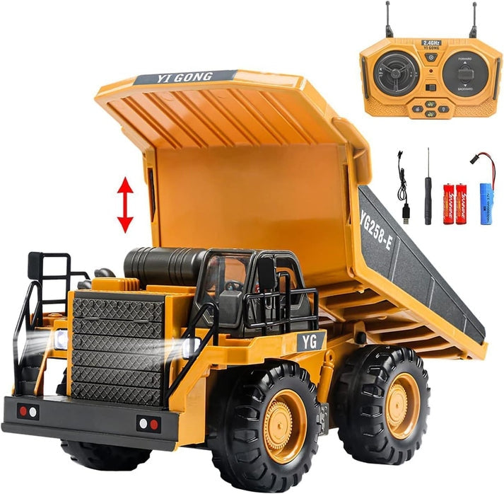 TOYS 1:24 Scale Diecast Remote Control Construction Dump Truck