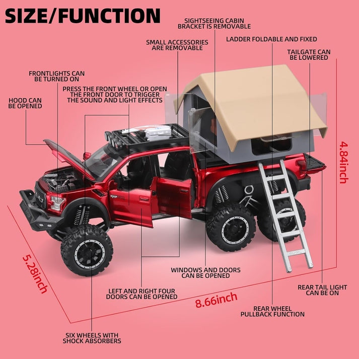 Trucks For Kids F150 Raptor 1:24 Diecast Scale Model