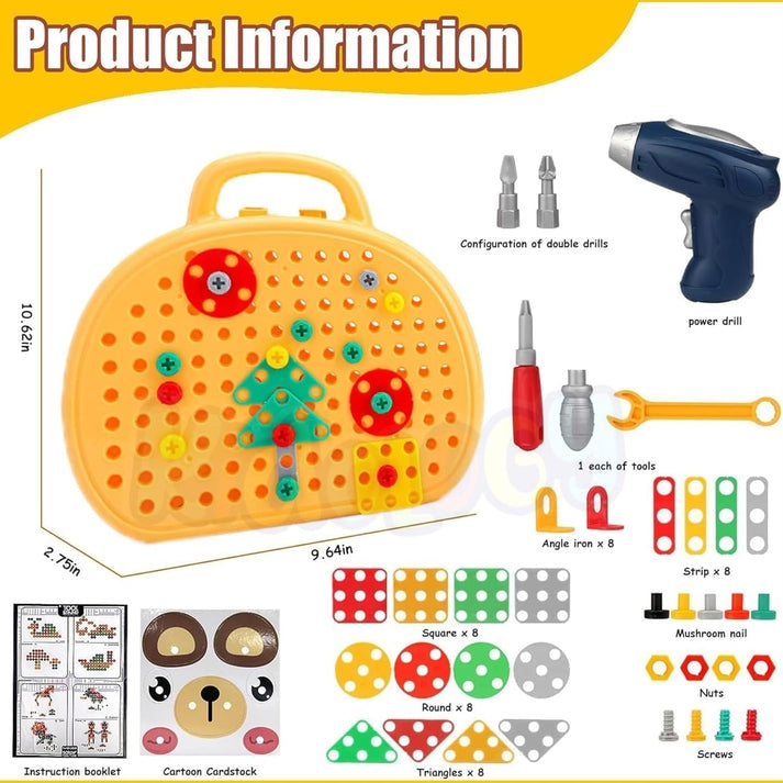 Creative Screw Puzzle Suitcase Toy Set