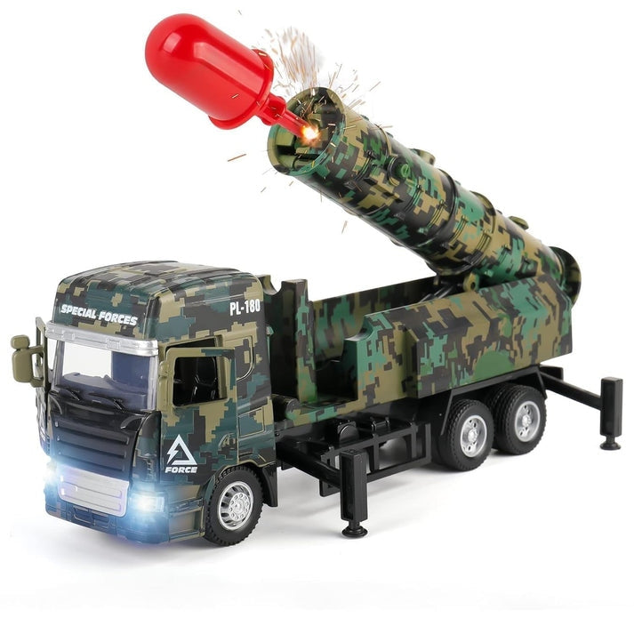 PULL BACK & GO MISSILE LAUNCHER TRUCK FOR KIDS - MISSILE VEHICLE MODEL