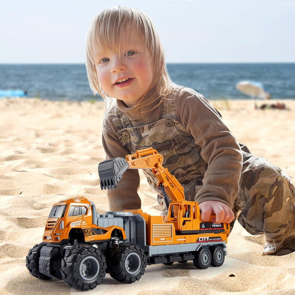 Excavator Toy Metal Head Bulldozer Long Crane