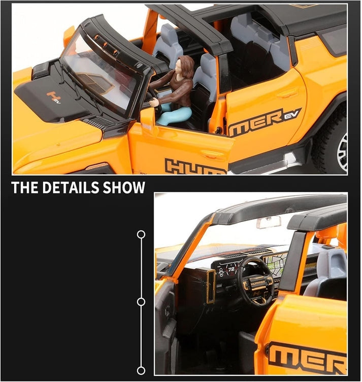 BIG SIZE HUMMER EV 1:18 Diecast Scale Model Car