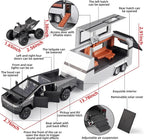Tesla Cyber Truck Pick-up Trailer Camper 1:24 Diecast Scale Model Car