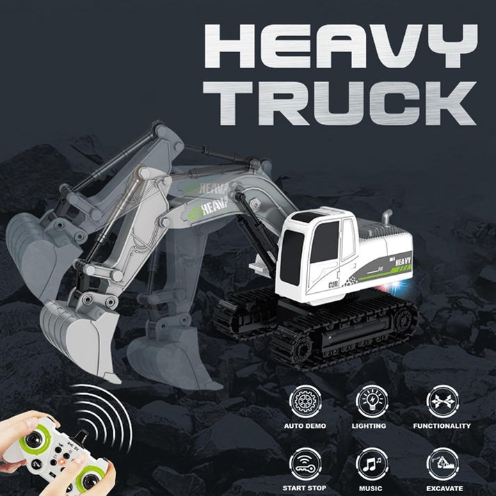 TOY 1:24 Scale Diecast Remote Control Alloy Excavator