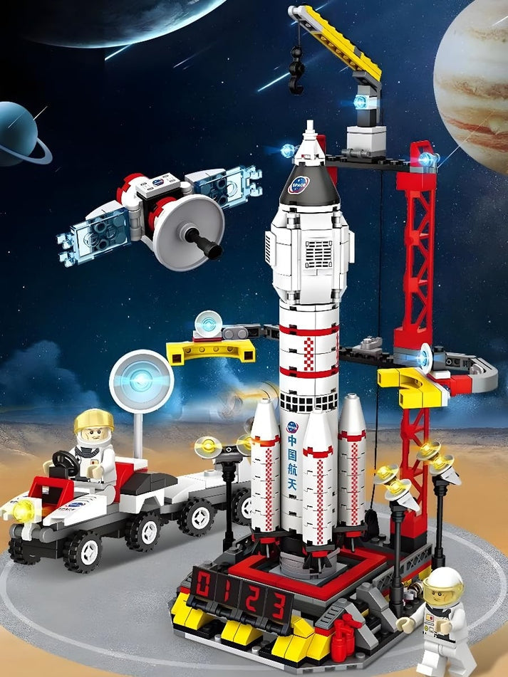 Space Rocket Launch Control Center Building Block Set