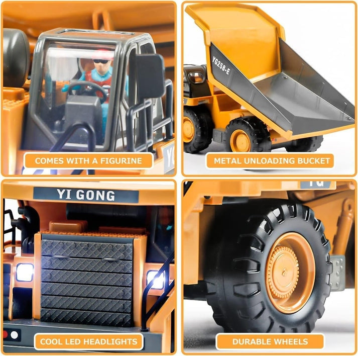 TOYS 1:24 Scale Diecast Remote Control Construction Dump Truck