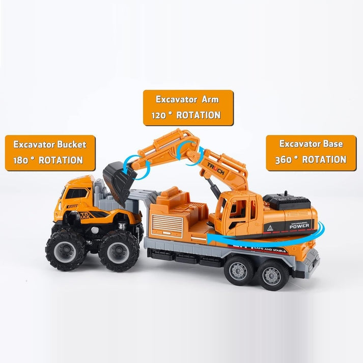 Excavator Toy Metal Head Bulldozer Long Crane