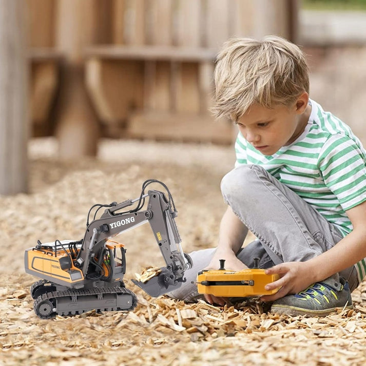 TOYS 1:24 Scale Diecast Yigong YG 258C Remote Control Excavator