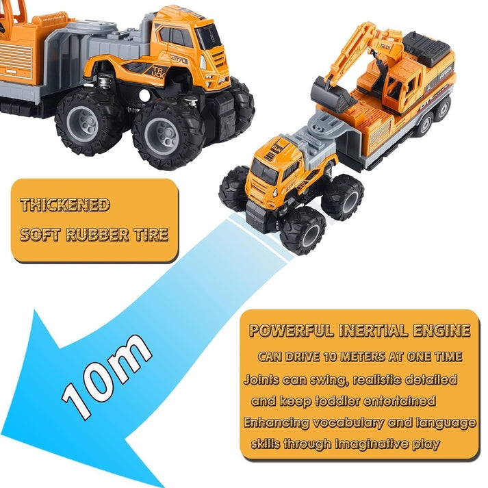 Excavator Toy Metal Head Bulldozer Long Crane