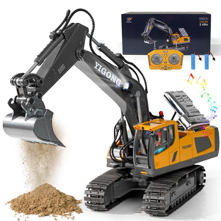 TOYS 1:24 Scale Diecast Yigong YG 258C Remote Control Excavator