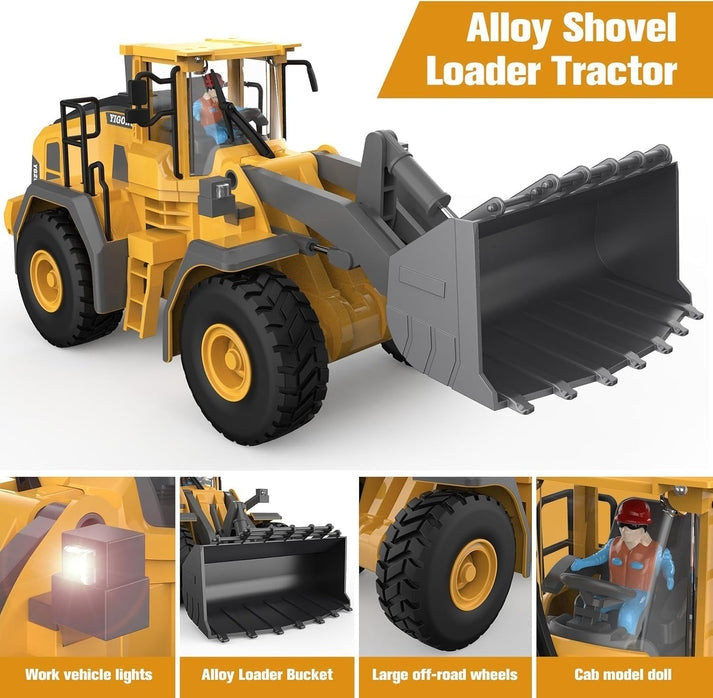 TOYS 1:24 Scale Diecast Yigong TG258-G Remote Control Wheel Loader