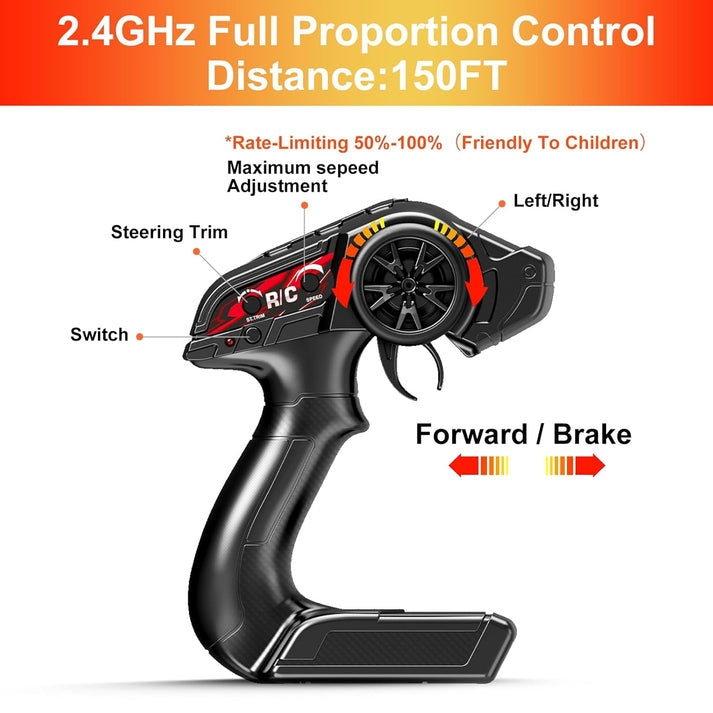 PHOUPHO 1:18 Scale 4WD Remote Control Car