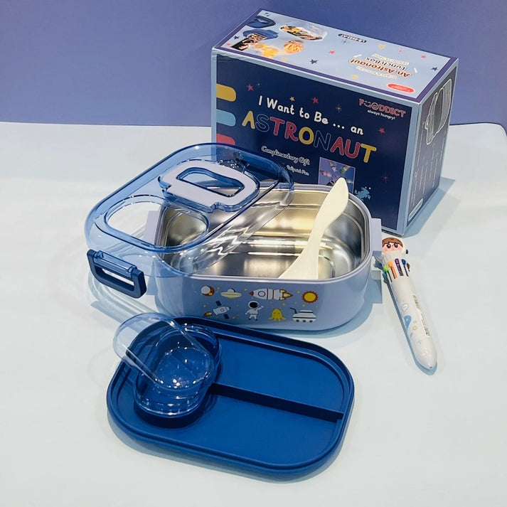 CONTACT Cart Skip to product information   Astronauts Themed Lunch Box : 700ml Capacity with Mobile Holder