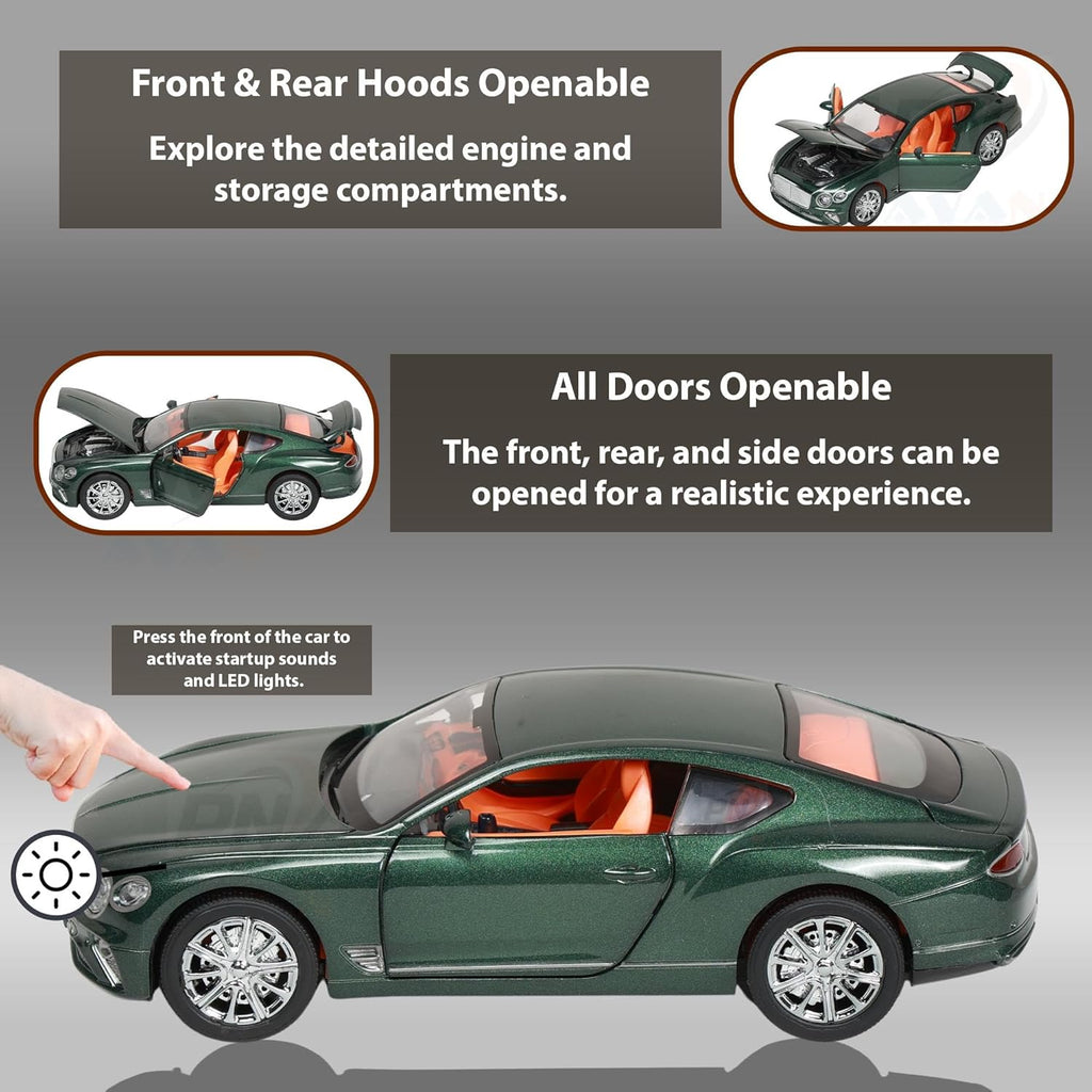 Bentley Continental GT 1:18 diecast scale model car collectible - Big Size