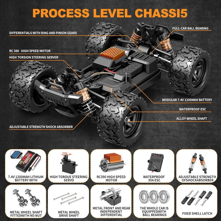Hurricane radio-controlled (RC) high-speed remote control truck