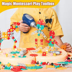 Creative Screw Puzzle Suitcase Toy Set