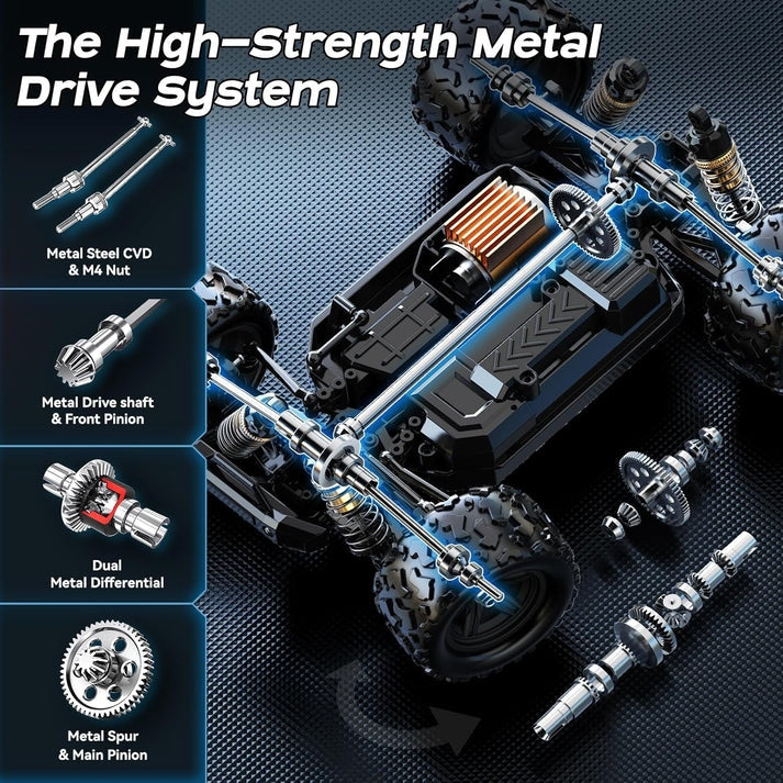 PHOUPHO 1:18 Scale 4WD Remote Control Car