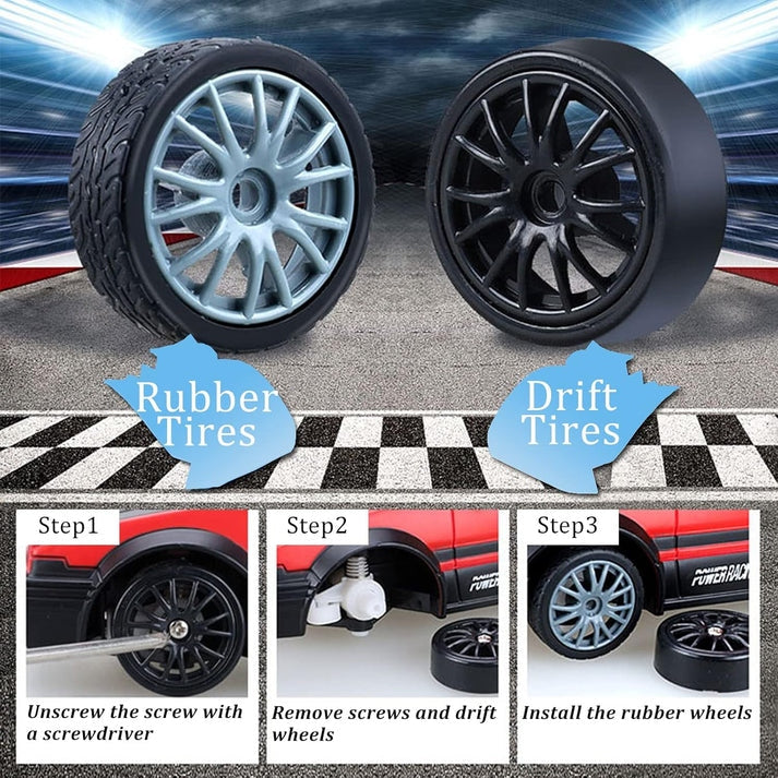 Amewi 1:24 Scale Drift Sport Car Blue Edition with Remote & Drift Accessories